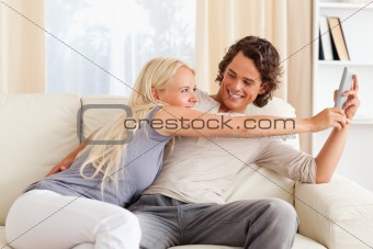 Couple fighting for the remote