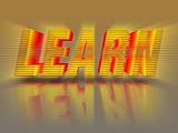 Word Learn Gold Red Yellow 3D Letters