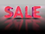 Sale Red 3D Letters