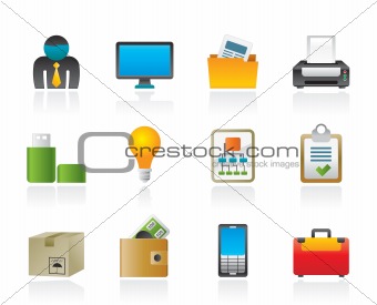 Business and office equipment icons