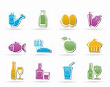 Food, drink and Aliments icons