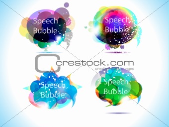 abstract colorful speech bubble