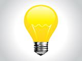 abstract shiny yellow bulb
