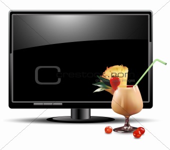 LCD panel with cocktail