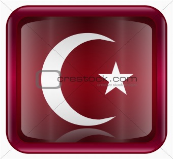moon and star icon red, isolated on white background