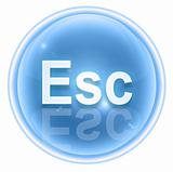 Esc icon ice, isolated on white background