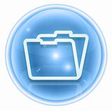 Folder icon ice, isolated on white background