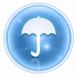 Umbrella icon ice, isolated on white background