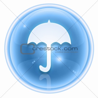 Umbrella icon ice, isolated on white background