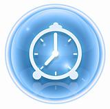 clock icon ice, isolated on white background