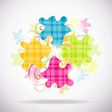 Abstract puzzle background, vector, eps10