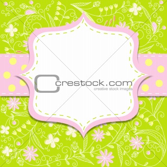 Template cards for the girl, vector, eps10