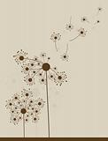 Àbstract dandelion background, vector