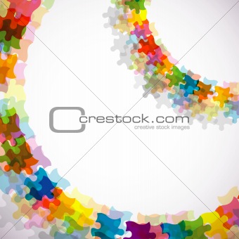 Abstract puzzle background, vector, eps10
