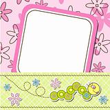 Template cards for the girl, vector