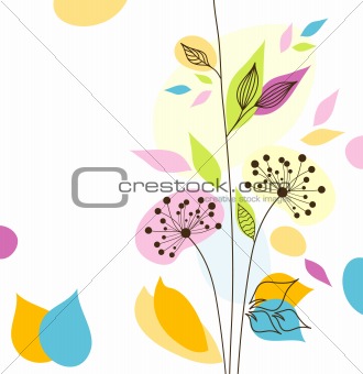 Abstract floral background, vector