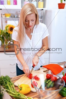 Girl in the kitchen