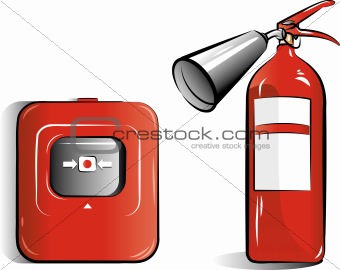 Drawing of the co2 fire extinguisher
