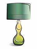drawing of the green lamp, vector illustration