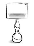 drawing of the lamp, vector illustration