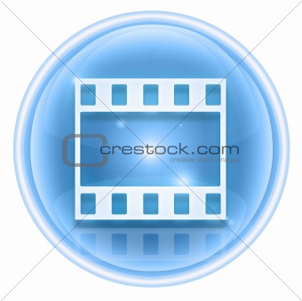 Film icon ice, isolated on white background.