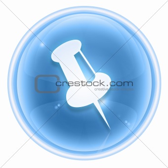 thumbtack icon ice, isolated on white background.