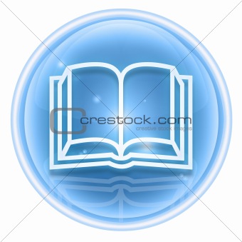 book icon ice, isolated on white background.