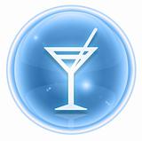 wine-glass icon ice, isolated on white background.