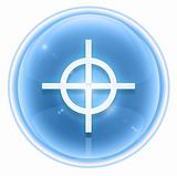  target icon ice, isolated on white background.