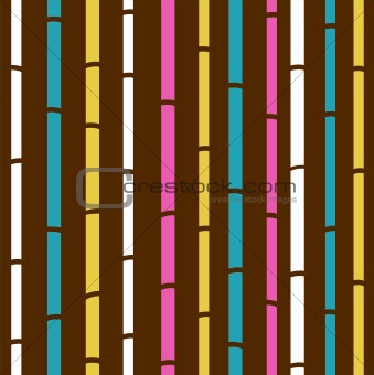 Retro seamless colorful bamboo pattern or texture
