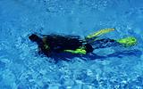 Scuba Diver Diving In Pool