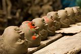 Series of clay heads