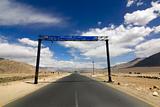 Road signs in Srinagar Leh highway, Ladakh