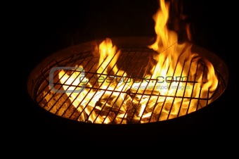 barbecue in night