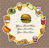 Cartoon fast-food card