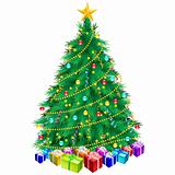 Christmas tree and gifts 
