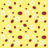 Seamless ladybug pattern 