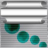 vector abstract design on metal seamless and turquoise bubbles a
