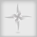 vector photo real origami star