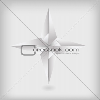 vector photo real origami star
