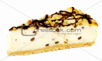 Cheesecake isolated on white 