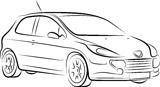 Drawing of the car