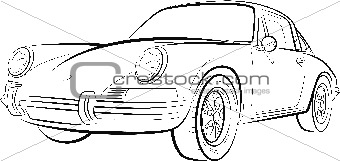 Drawing of the expensive car