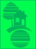 green symbol eco house