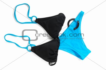 Black Blue Swimwear