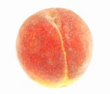Full peach isolated on white background