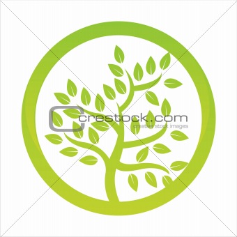 green tree button