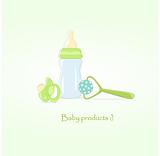 Baby products, vector illustration