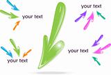 Colorful arrows (icons), vector illustration