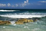 The surf on the southern shore of the Isla Mujeres